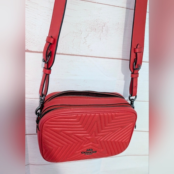 Coach Red Quilted ⭐ Star ⭐ 🤩🤩 Crossbody Bag - Picture 9 of 16